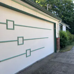 mid century modern garage door