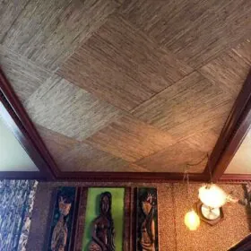 grasscloth wallpaper ceiling