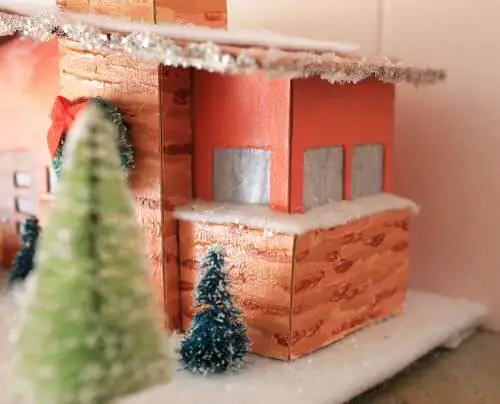 retro putz house christmas