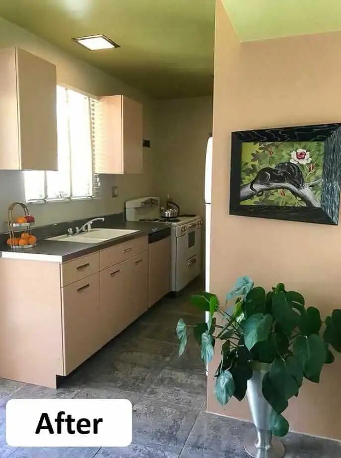 midcentury kitchen after
