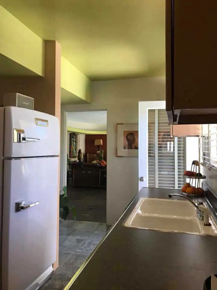 beige steel kitchen cabinets