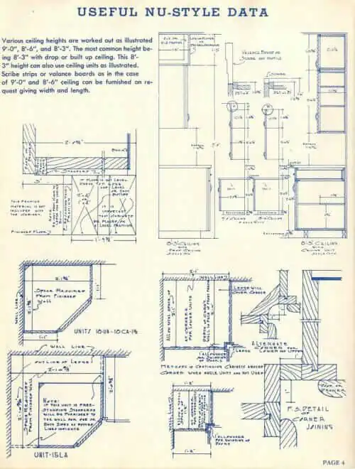 how 1940s wood cabinets were constructed