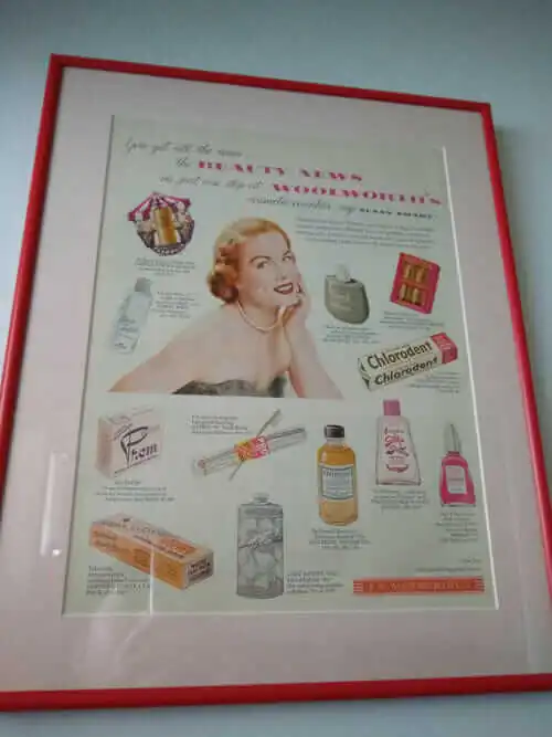 framed vintage magainze ads