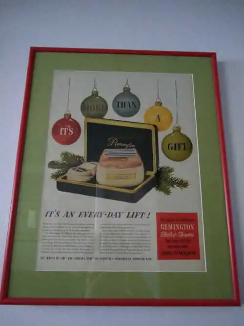 framed vintage magazine ads