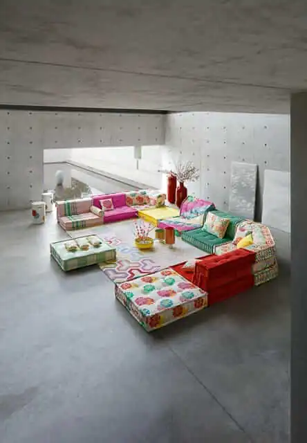 Roche Bobois Mah Jong sofa Kenzo Takada Asa composition