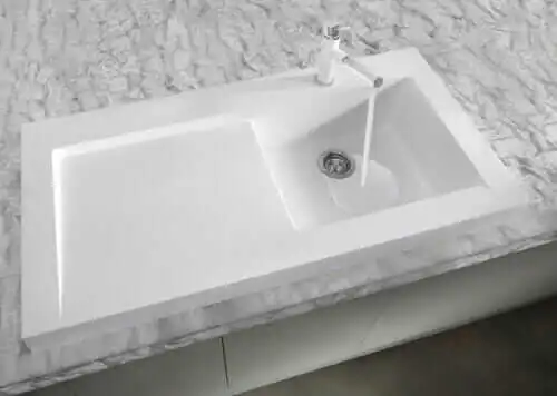 Blanco Modex modern sink with side drainboard in white