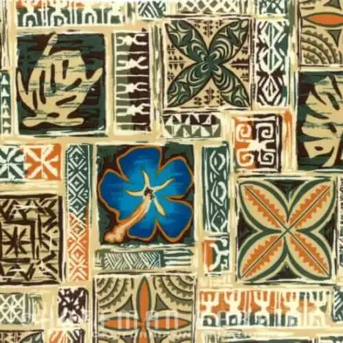 tapa cloth design fabric from hoffman fabrics