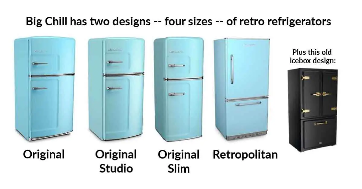 retro refrigerators by big chill