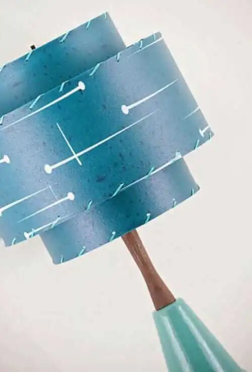 blue fiberglass lamp shade