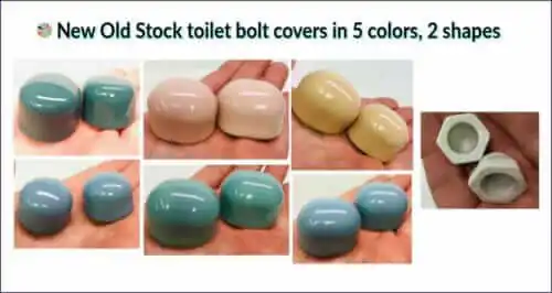 toilet bolt caps in five colors two shapes
