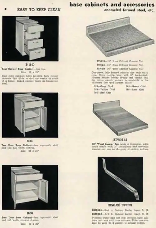 Eljer steel base cabinets