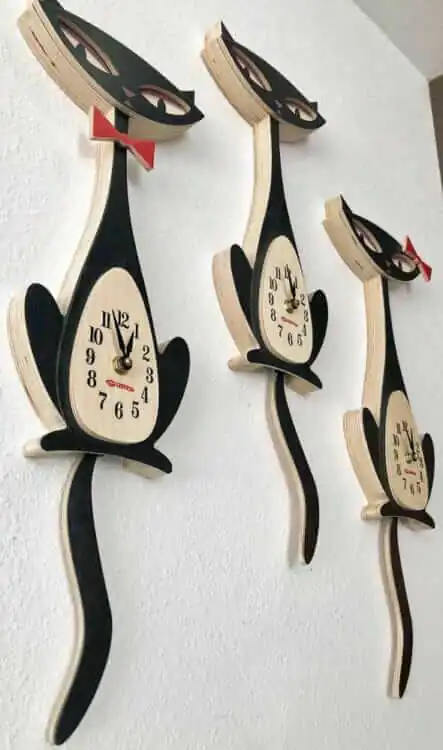 shag cat clock