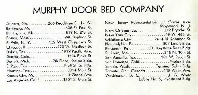 murphy bed company murphy door bed locations