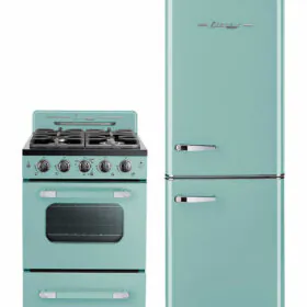 turquoise stove and refrigerator unique appliances