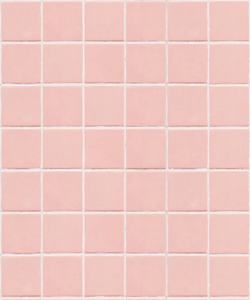 wallpaper that looks like pink bathroom tile