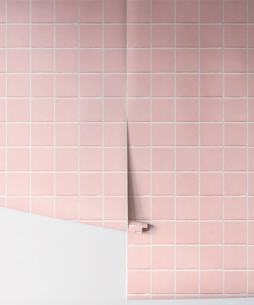 pink bathroom tile wallpaper