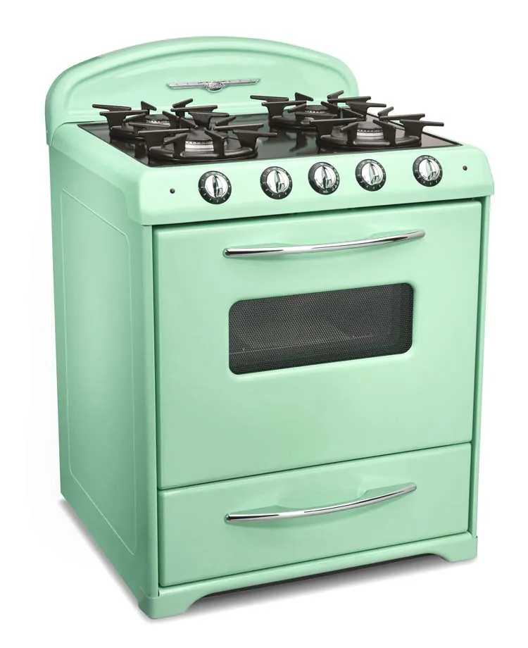 Northstar retro mid century stove in mint green 