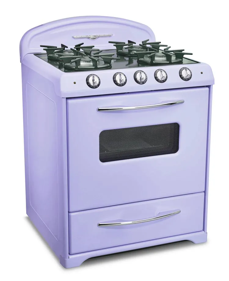 lavendar lilac colored mid century modern range from Northstar