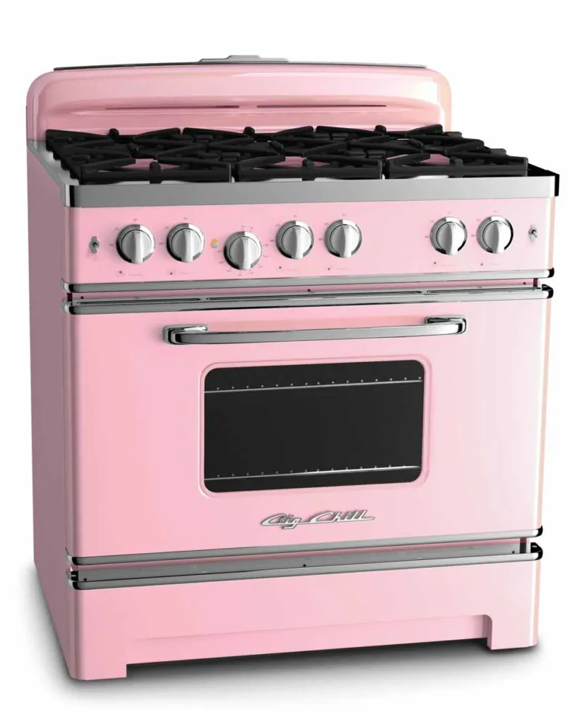 pink retro range 36 inch from big chill