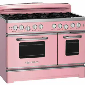 pink retro stove
