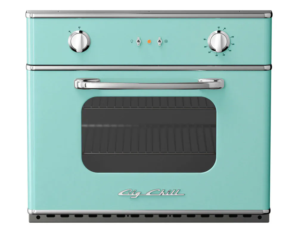 aqua wall oven retro design from big chill