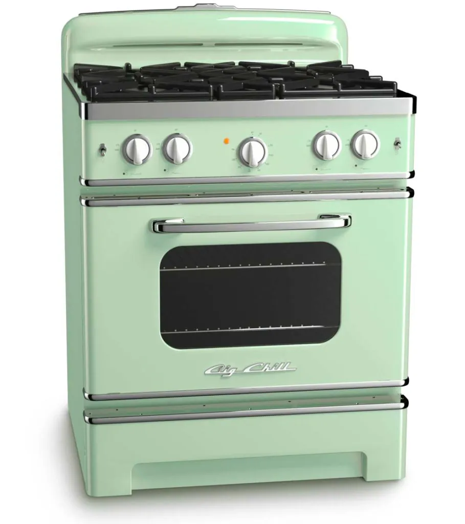 jadeite green retro range from big chill
