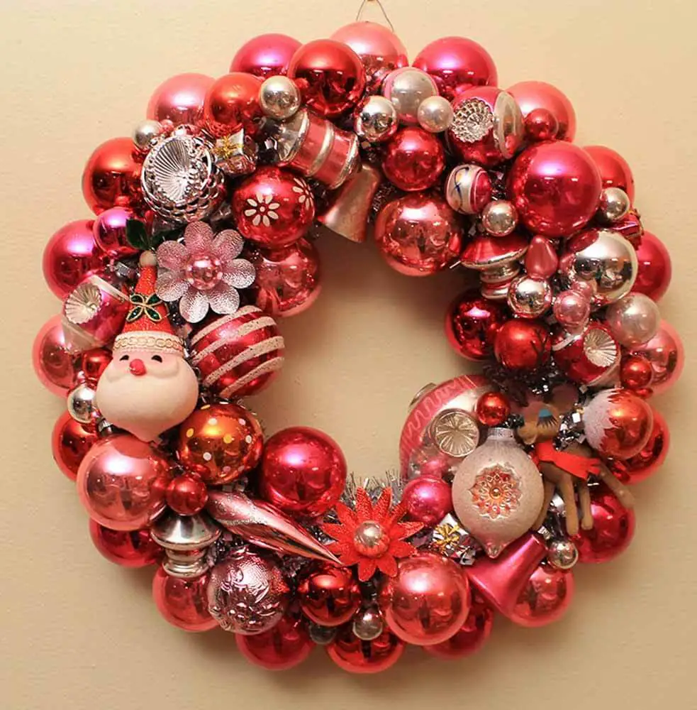 DIY christmas ornament wreath made by kate